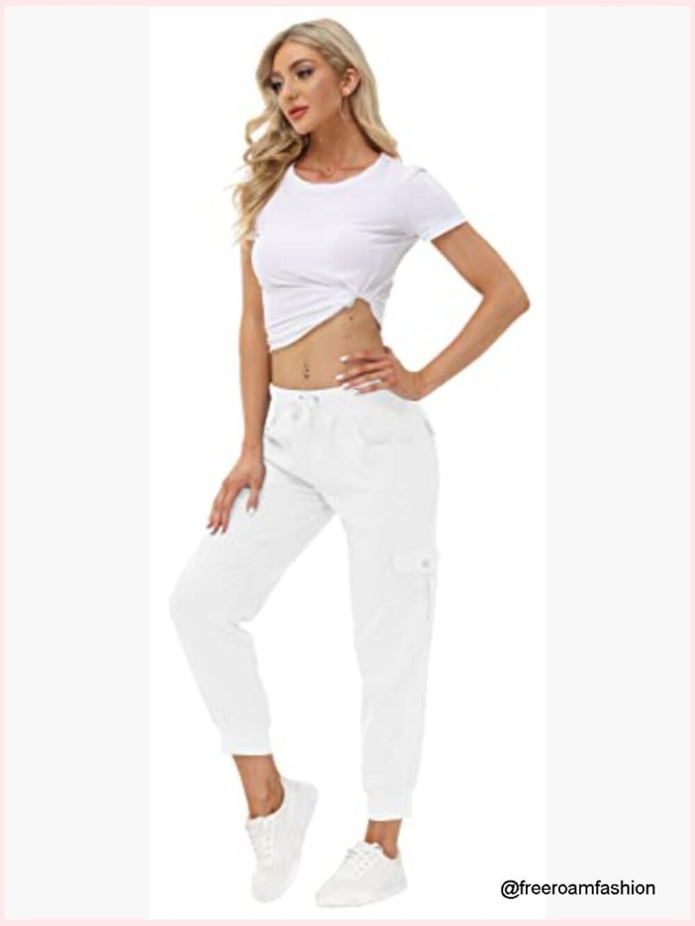 Women's Lightweight Hiking Cargo Pants Quick Dry Joggers with Pockets - Picture 6 of 7